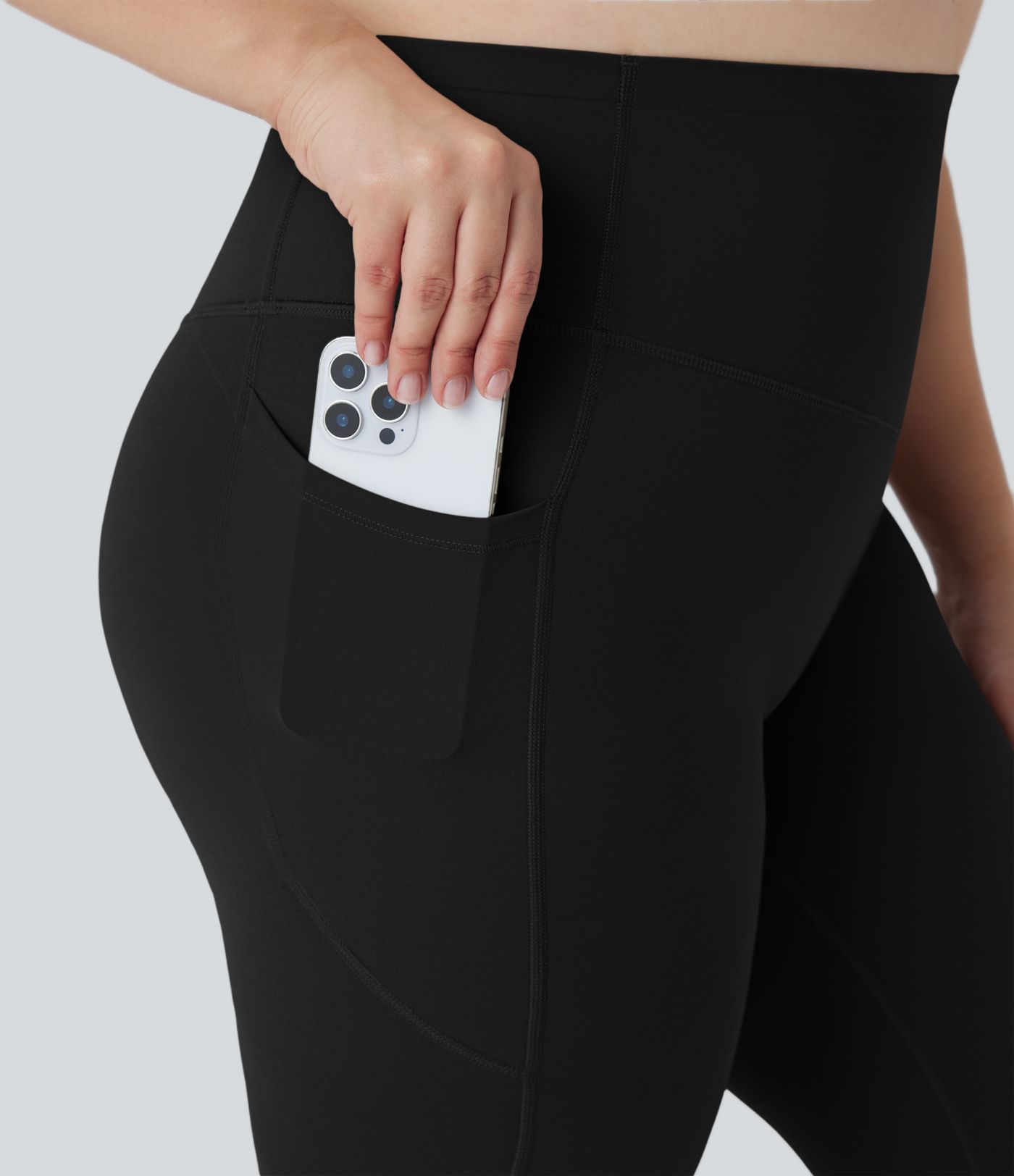 Plus Size Halara UltraSculpt™ High Waisted Butt Lifting Tummy Control Shaping Women Active Leggings with Pockets