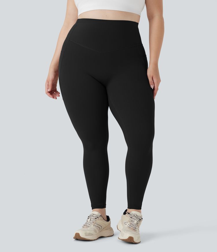Plus Size Halara UltraSculpt™ High Waisted Butt Lifting Tummy Control Shaping Women Active Leggings with Pockets