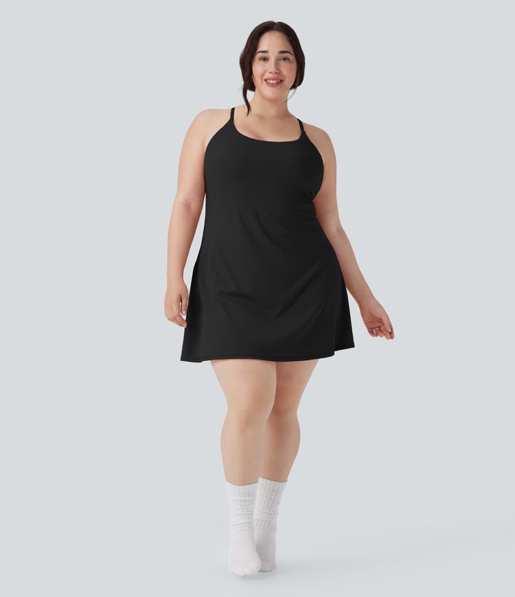 Softlyzero™ Plush Backless Active Plus Size Dress-Longer Length-Easy Peezy Edition