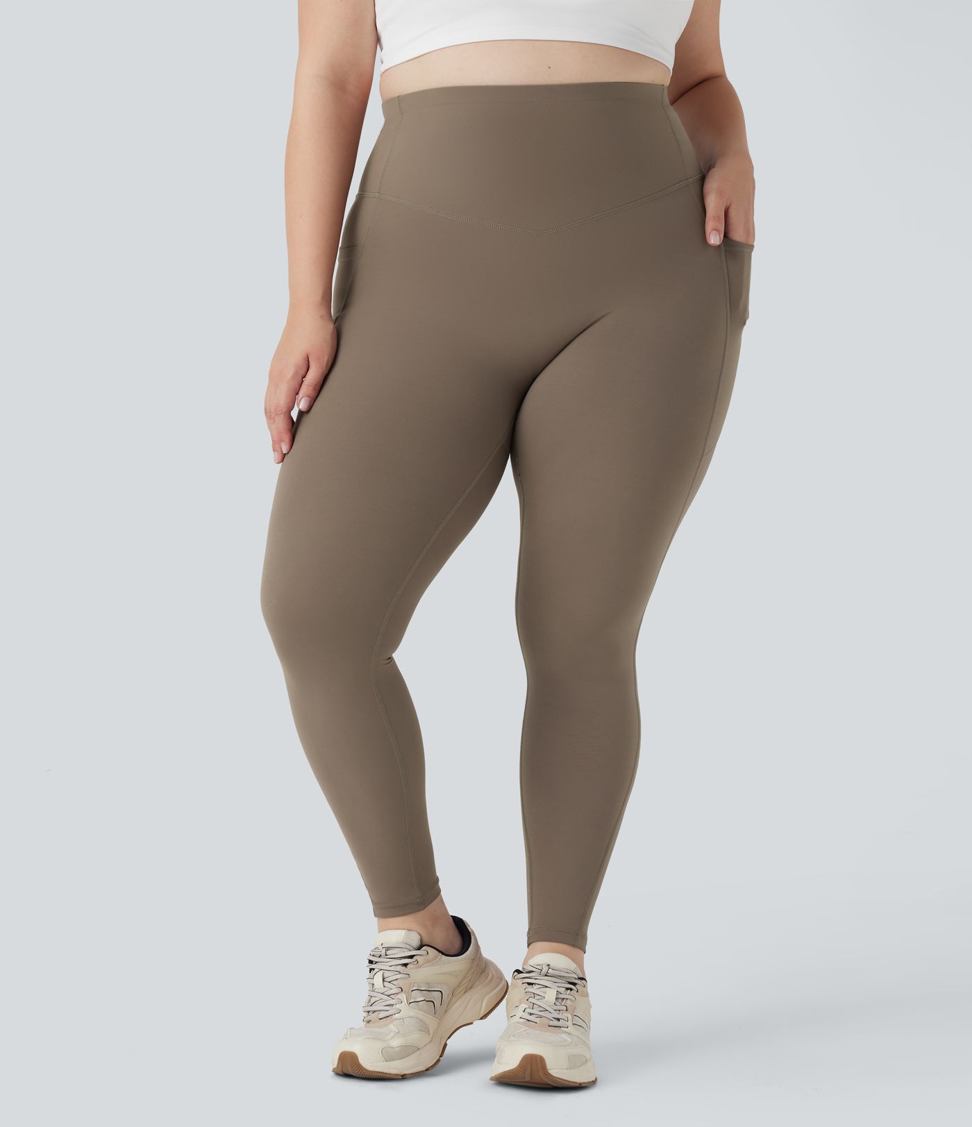 Plus Size Halara UltraSculpt™ High Waisted Butt Lifting Tummy Control Shaping Training Leggings with Pockets
