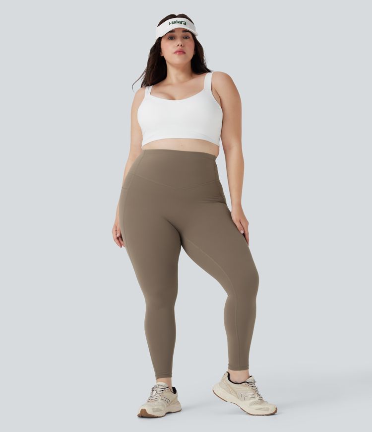 Plus Size Halara UltraSculpt™ High Waisted Butt Lifting Tummy Control Shaping Training Leggings with Pockets