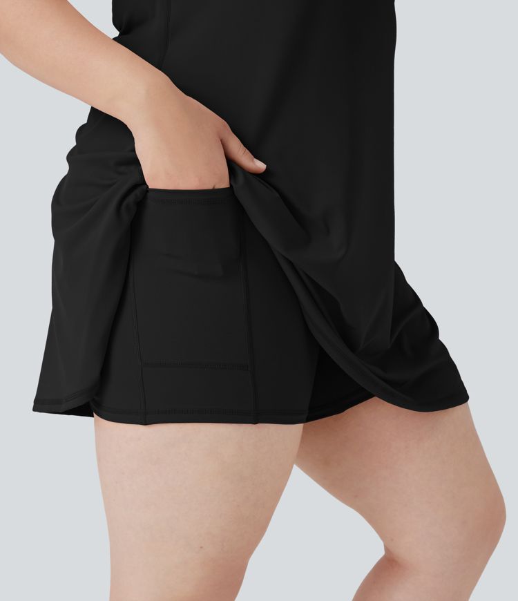 Softlyzero™ Plush Backless Active Plus Size Dress-Longer Length-Easy Peezy Edition