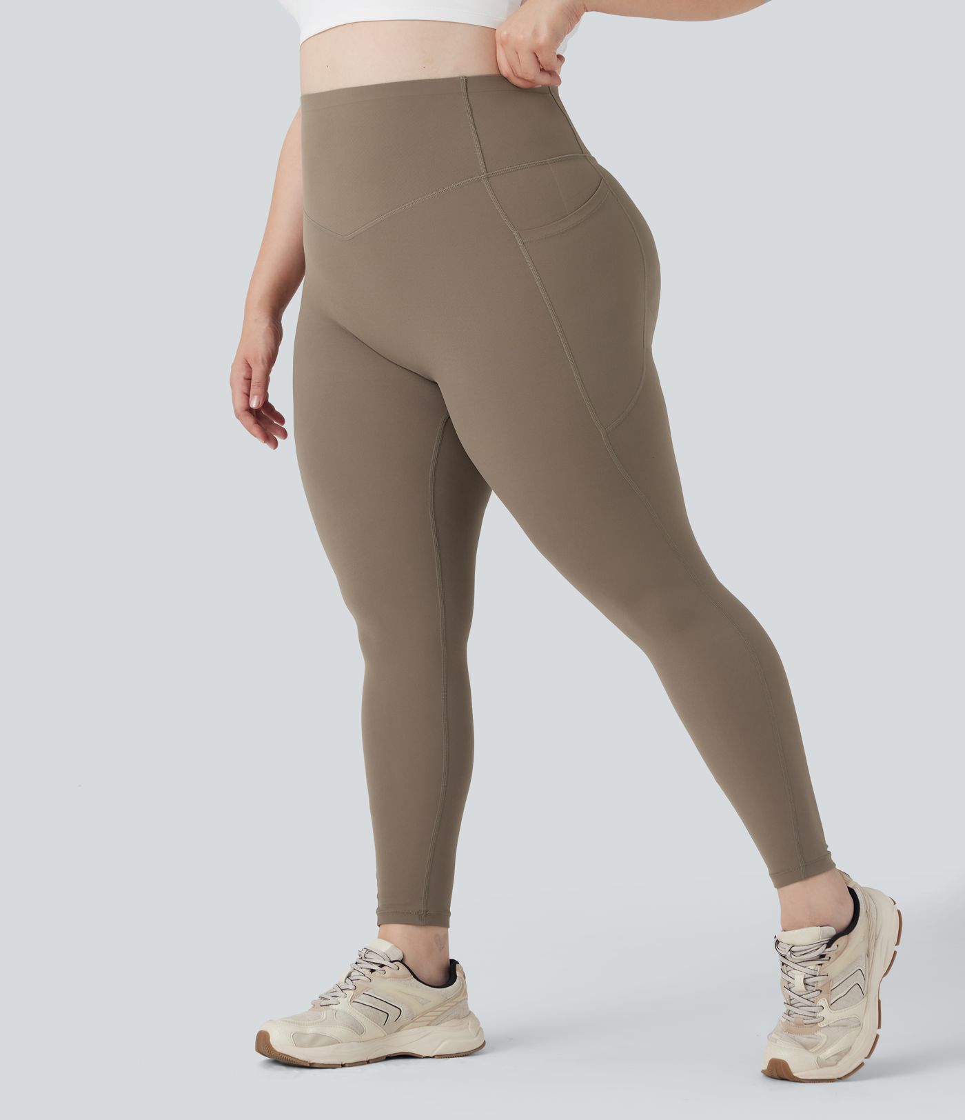Plus Size Halara UltraSculpt™ High Waisted Butt Lifting Tummy Control Shaping Training Leggings with Pockets