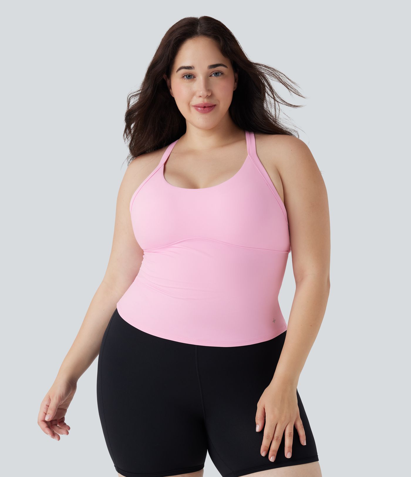 Softlyzero™ Plush Backless Cut Out Twisted Yoga Plus Size Tank Vest Top