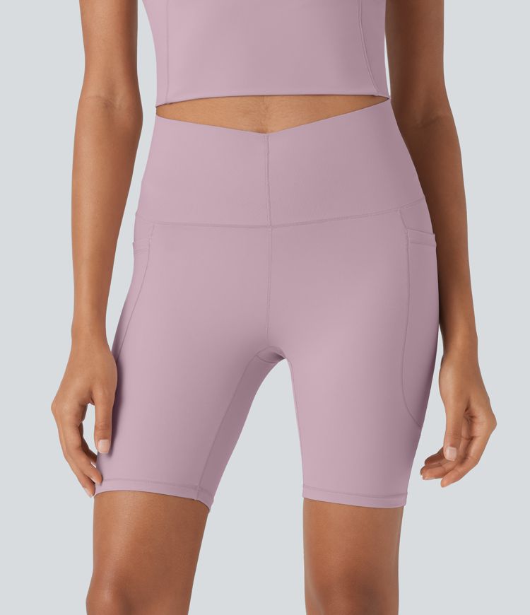 Halara UltraSculpt™ Cool Biker Shorts with quick-drying with 18 cm abdomen sculpting effect with side pockets and UPF 50+