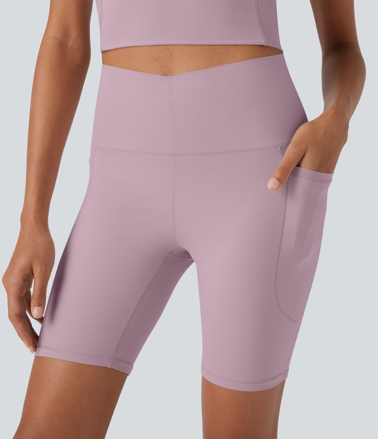 Halara UltraSculpt™ Cool Biker Shorts with quick-drying with 18 cm abdomen sculpting effect with side pockets and UPF 50+