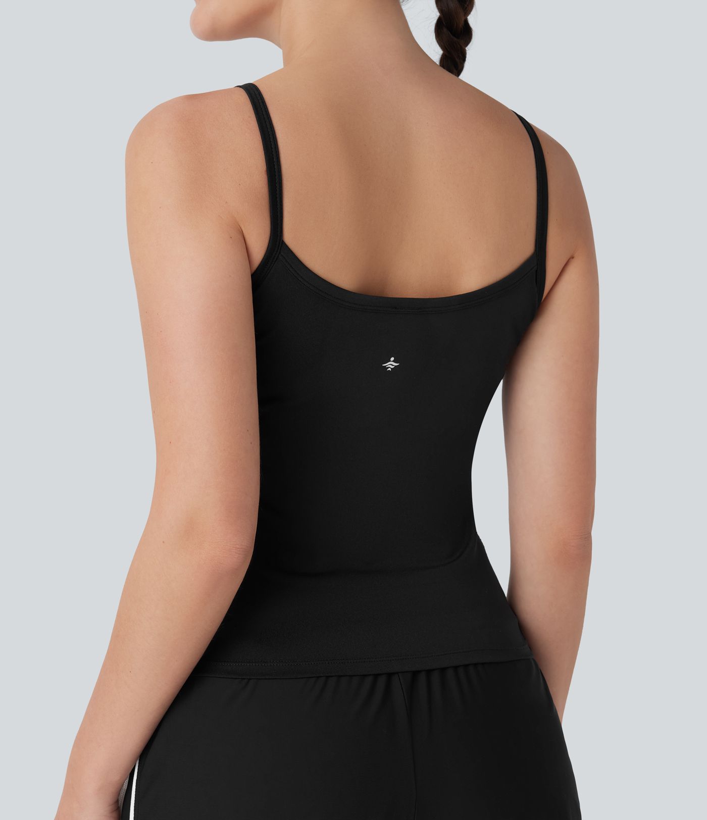 Side Pockets Plain Workout Cami Top Side Pockets Plain Workout Cami Top