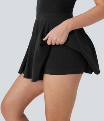 OneForm Seamless Flow Crisscross Backless 2-in-1 Mini Dance Active Dress