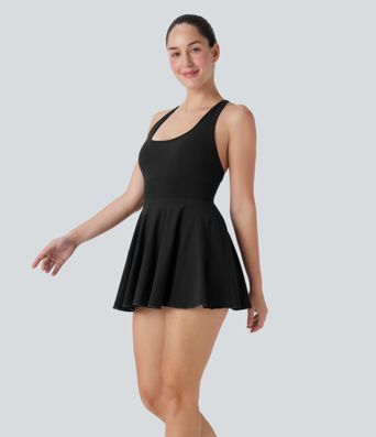 OneForm Seamless Flow Crisscross Backless 2-in-1 Mini Dance Active Dress
