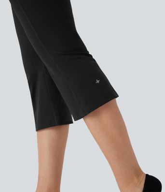 Halara UltraSculpt™ High Waisted Tummy Control Butt Lifting Ruched Capri Yoga Bootcut Leggings with Pockets