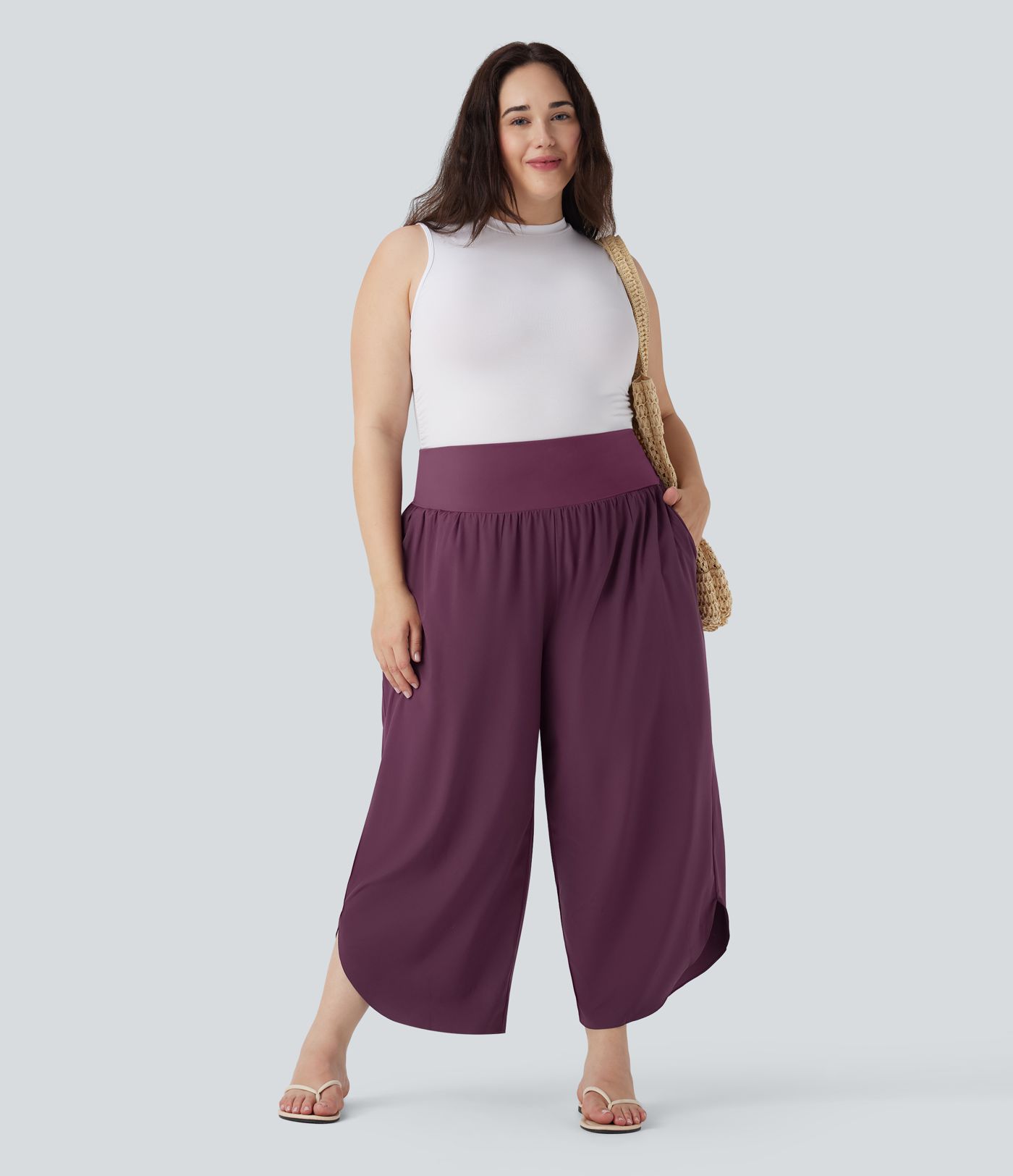 Breezeful™ - Hose mit hohem Bund, Seitentaschen und Bauchkontrolle - Plus-Size, schnelltrocknend