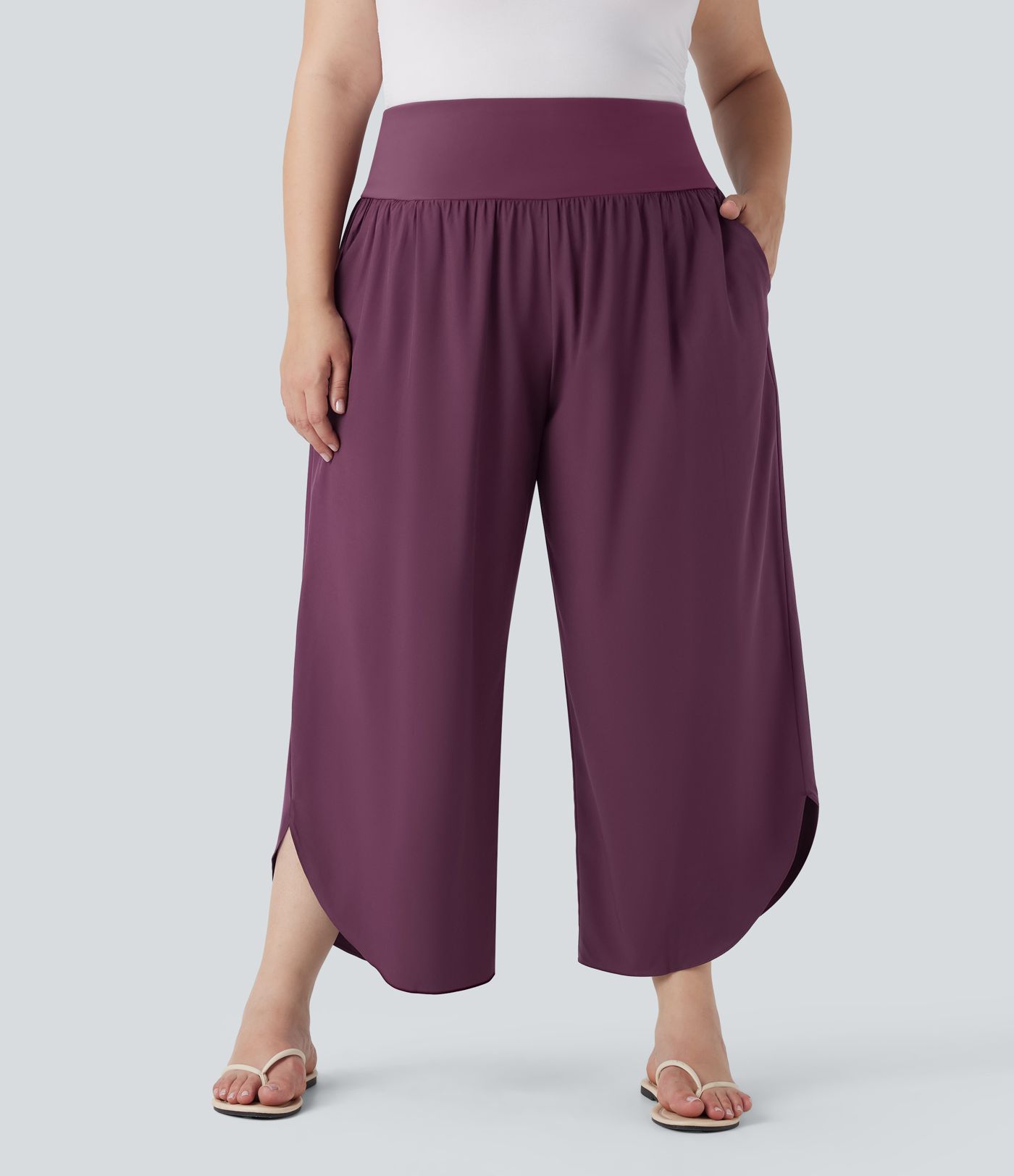 Breezeful™ - Hose mit hohem Bund, Seitentaschen und Bauchkontrolle - Plus-Size, schnelltrocknend