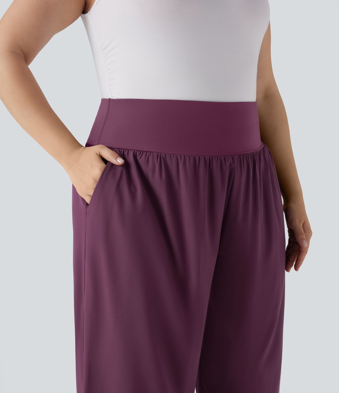 Breezeful™ - Hose mit hohem Bund, Seitentaschen und Bauchkontrolle - Plus-Size, schnelltrocknend