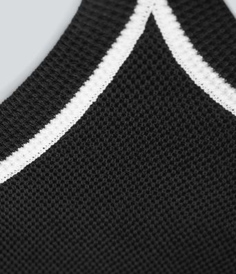 Pull Tricoté Court décontracté à Blocs de Couleur Débardeur