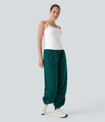 Side Pockets Plain Workout Cami Top