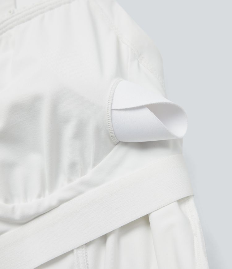 Square Neck Drawstring Jumpsuit with Pockets-Easy Peezy Edition