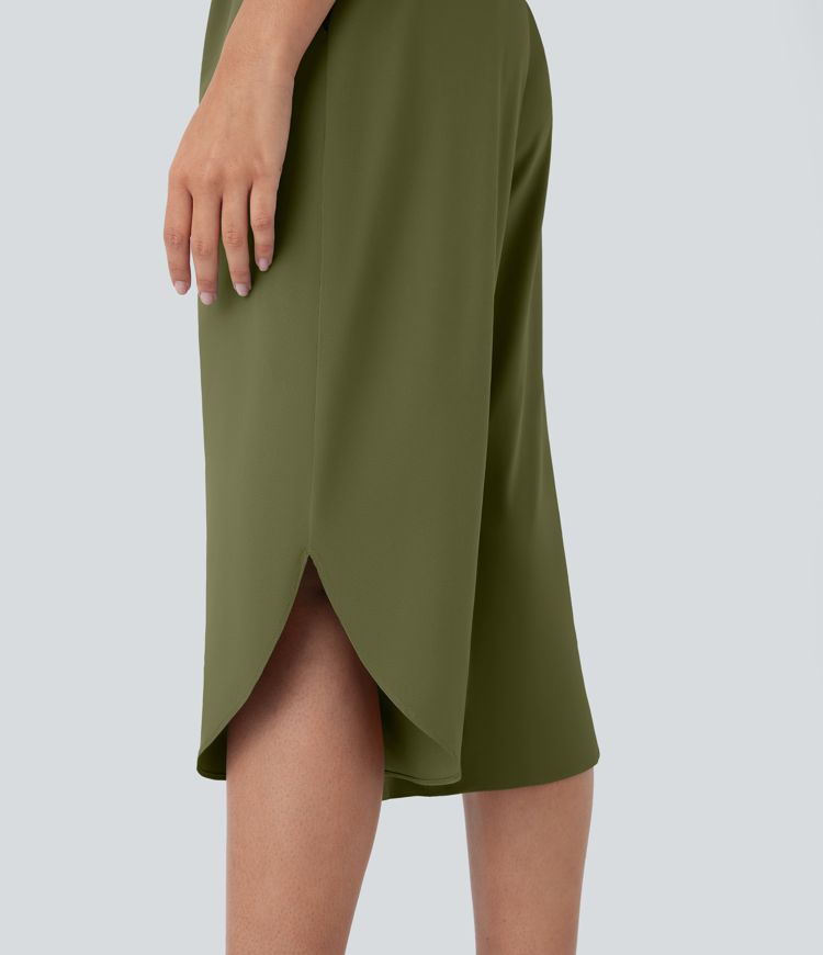 Breezeful™ High Waisted Crossover Pocket Quick Dry Capri Pants