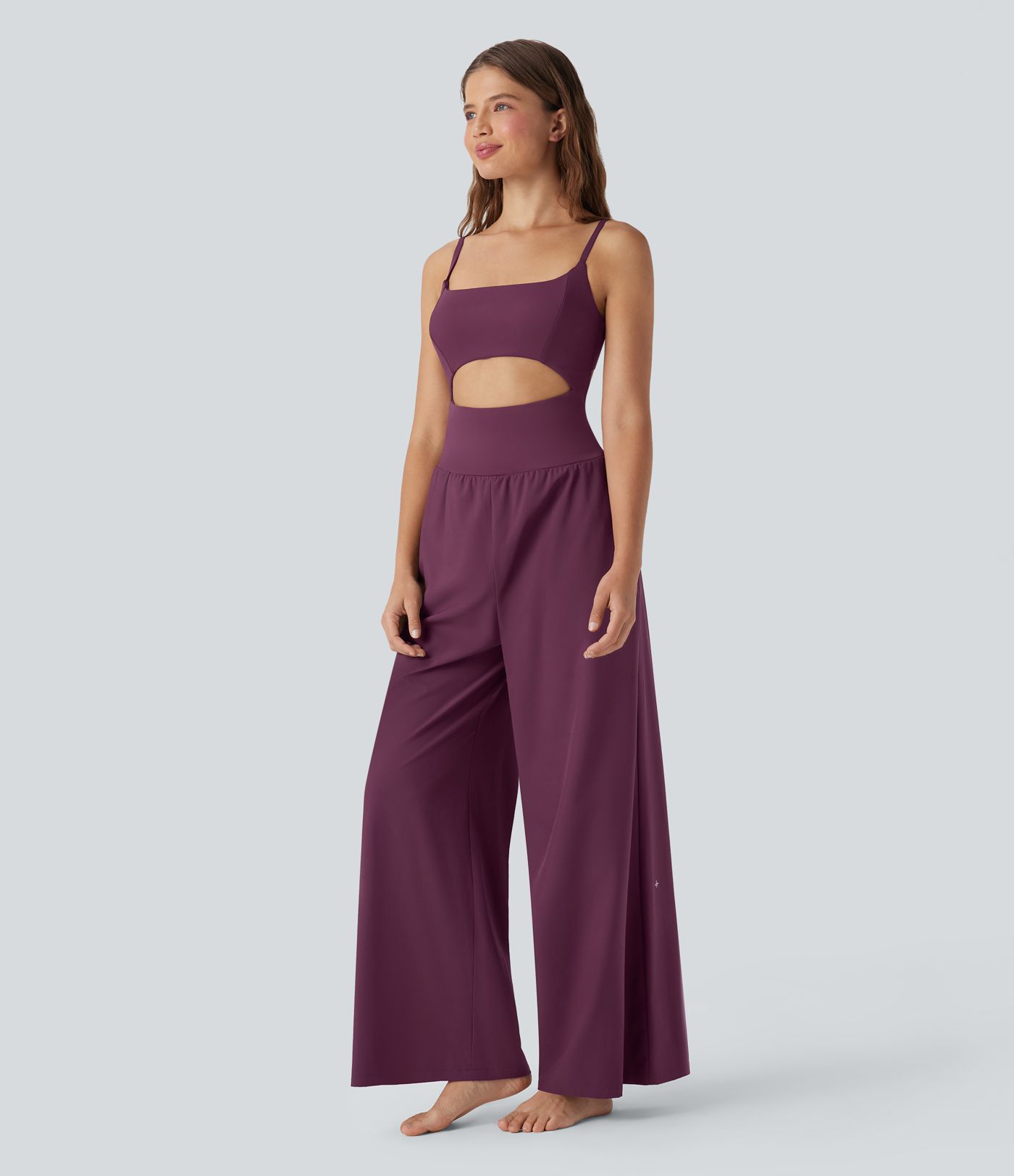 Combinaison yoga Breezeful™ dos nu à découpes séchage rapide avec poches latérales - Édition Easy Peasy