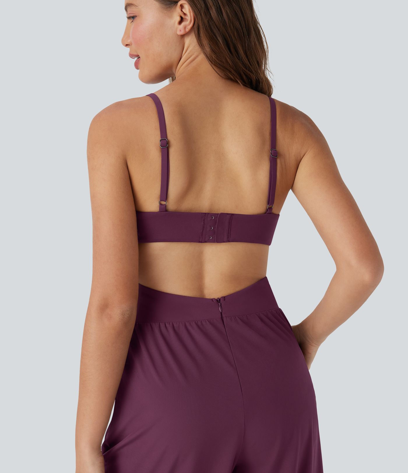 Combinaison yoga Breezeful™ dos nu à découpes séchage rapide avec poches latérales - Édition Easy Peasy