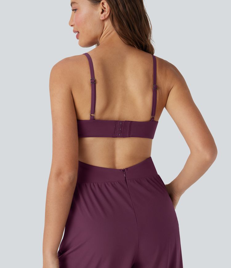 Combinaison yoga Breezeful™ dos nu à découpes séchage rapide avec poches latérales - Édition Easy Peasy