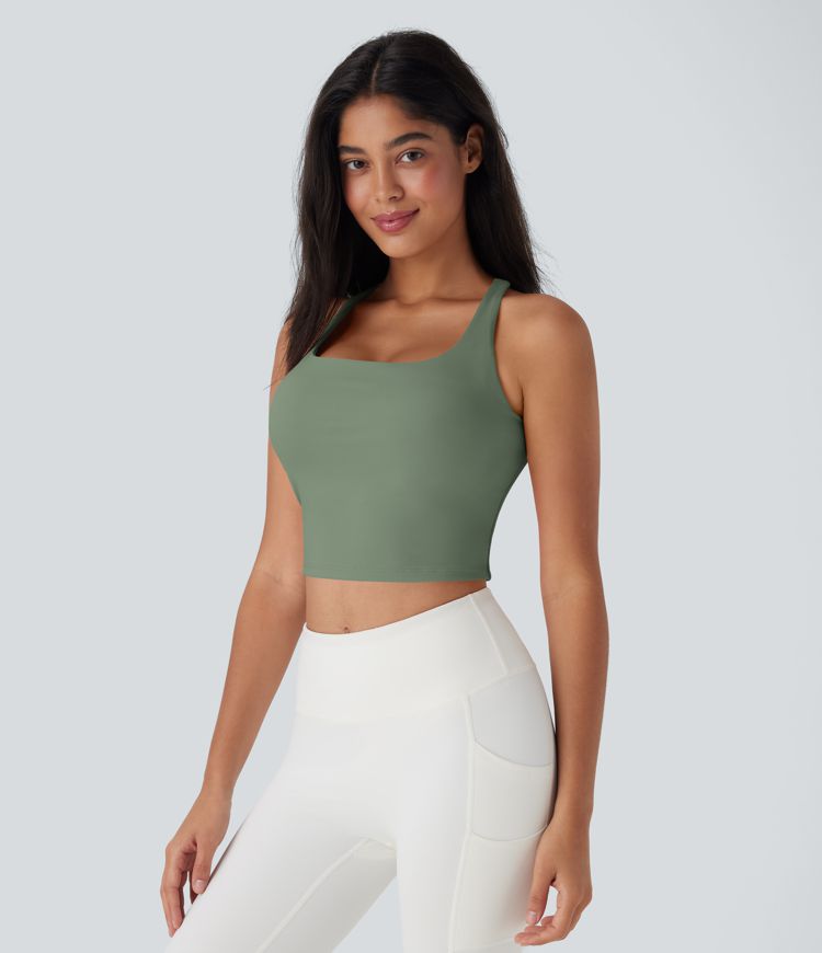 Crisscross Backless Cropped Yoga Tank Top-D/DD/DDD/F Cups