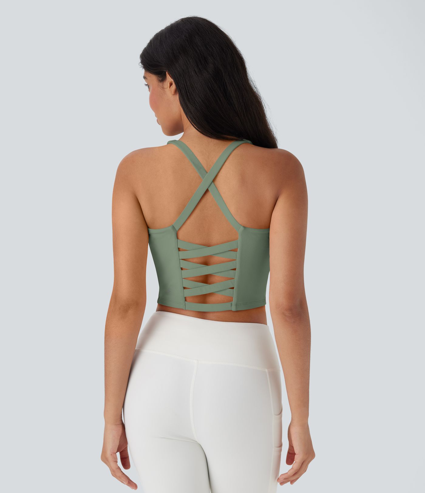 Cropped Yoga Women Tank Top D-F Cups