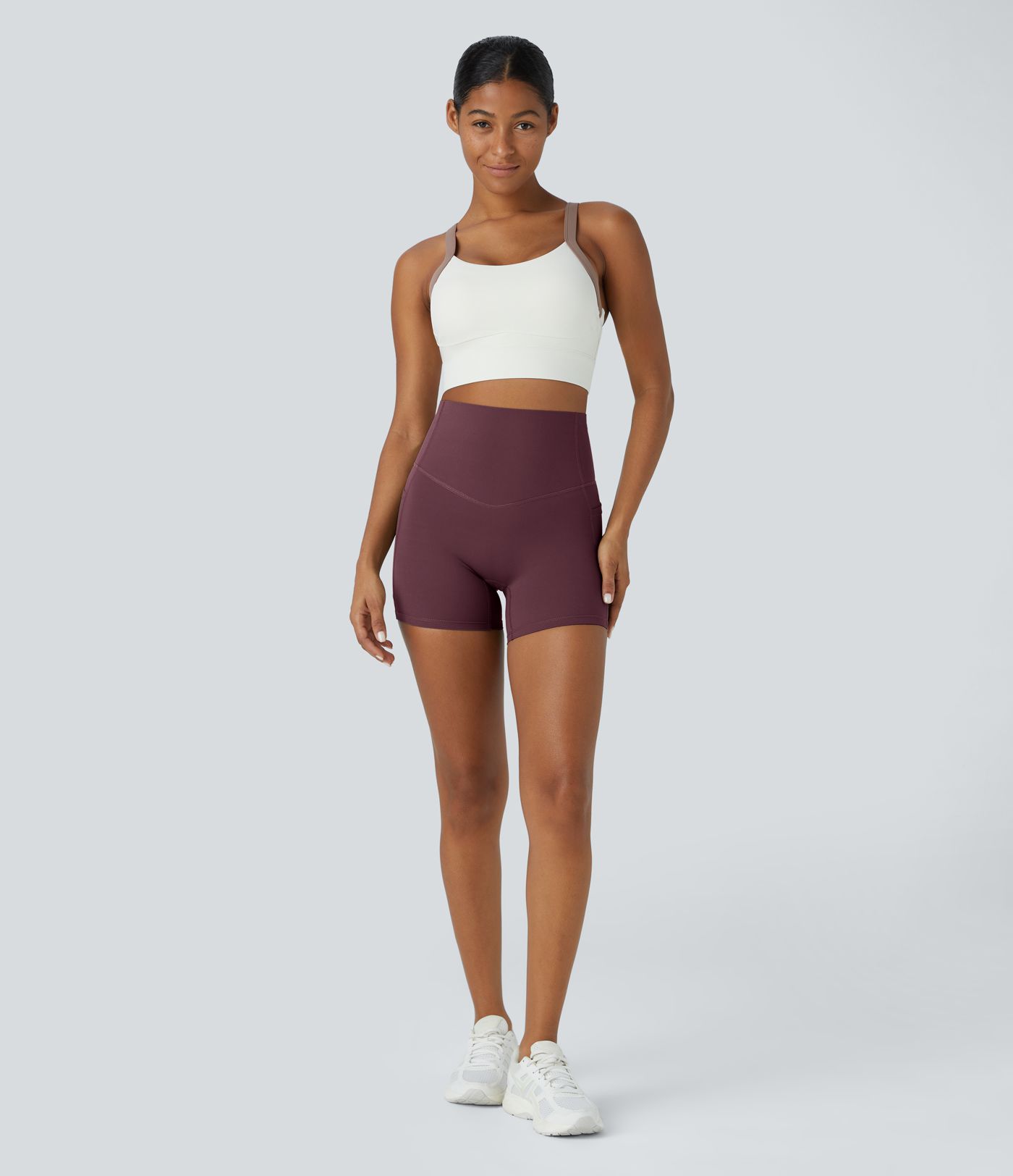 Halara UltraSculpt™ High Waisted Tummy Control Side Pocket Shaping Training Biker Shorts 5''