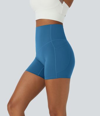 Halara UltraSculpt™ High Waisted Tummy Control Side Pocket Shaping Training Biker Shorts 5''