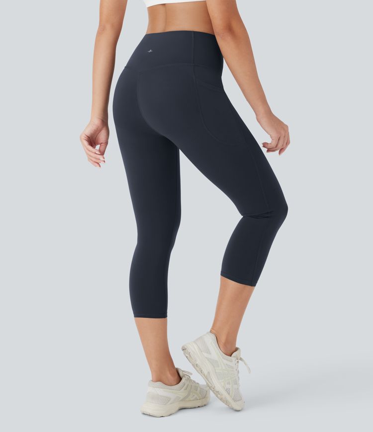 Halara UltraSculpt™ SoCinched High Waisted Butt Lifting Tummy Control Pocket Shaping Capri Training Leggings