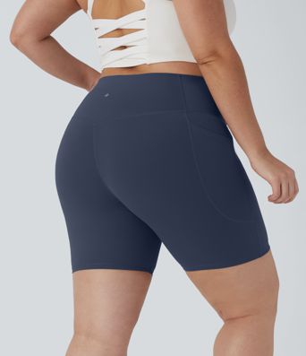 Halara UltraSculpt™ High Waisted Tummy Control Shaping Training Plus Size Biker Shorts 7'' with Pocket Halara UltraSculpt™ High Waisted Tummy Control Shaping Training Plus Size Biker Shorts 7'' with Pocket