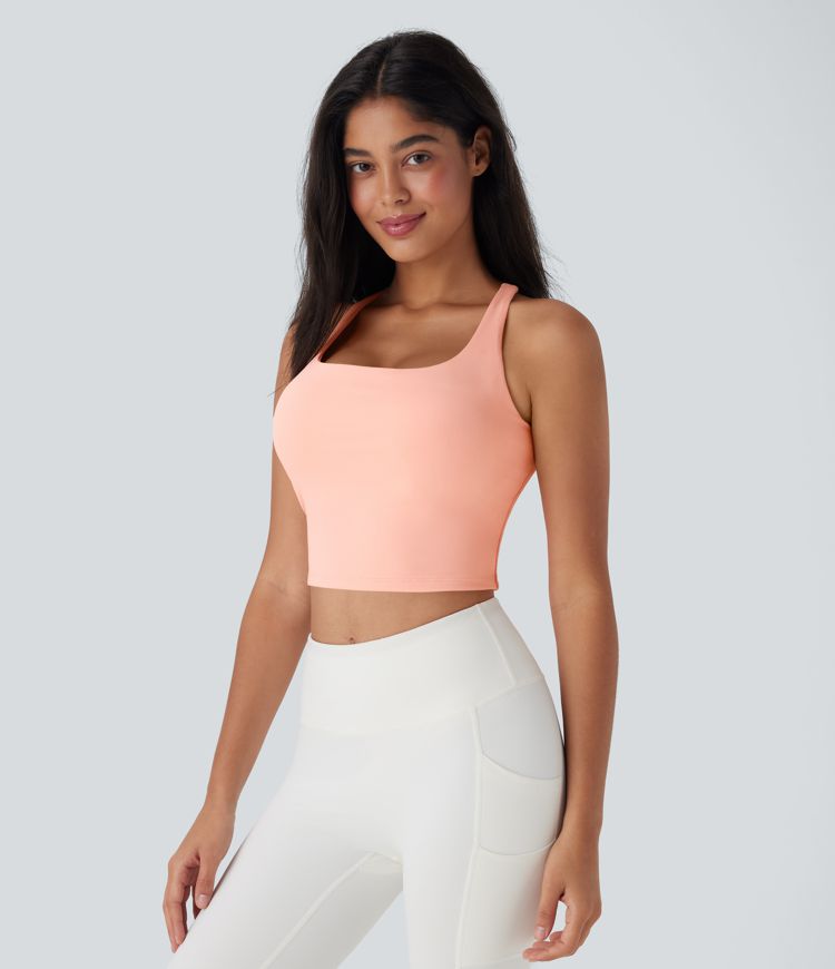 Crisscross Backless Cropped Yoga Tank Top-D/DD/DDD/F Cups