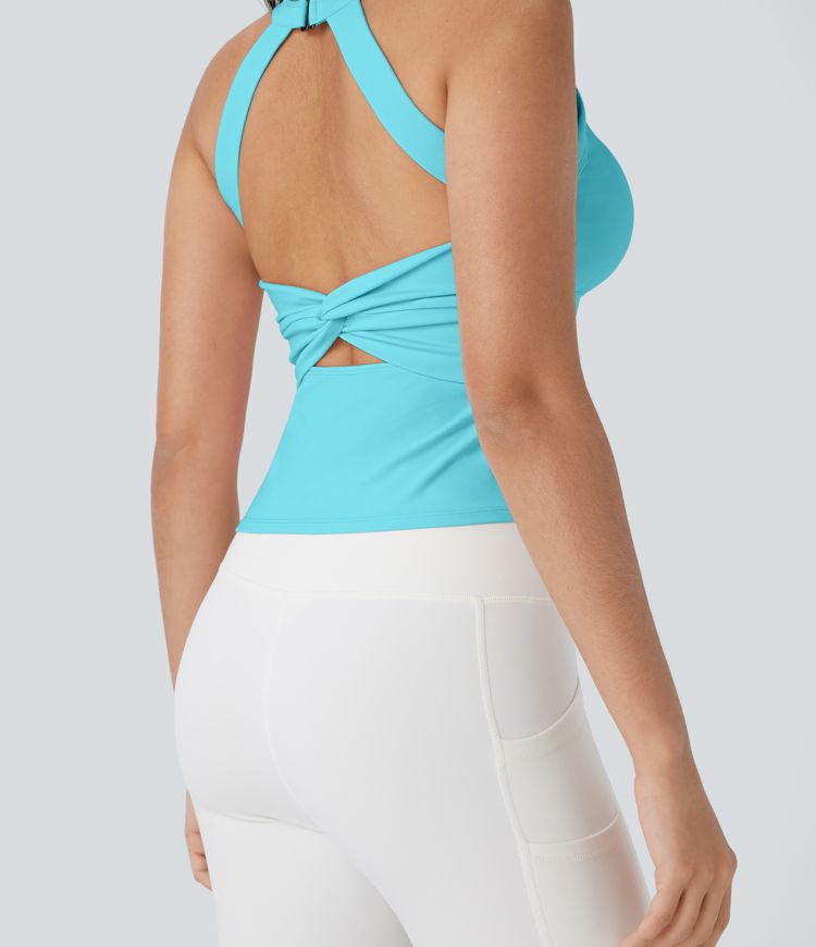 SoftlyZero™ Plush Cut Out Yoga Tank Top D-F Cups