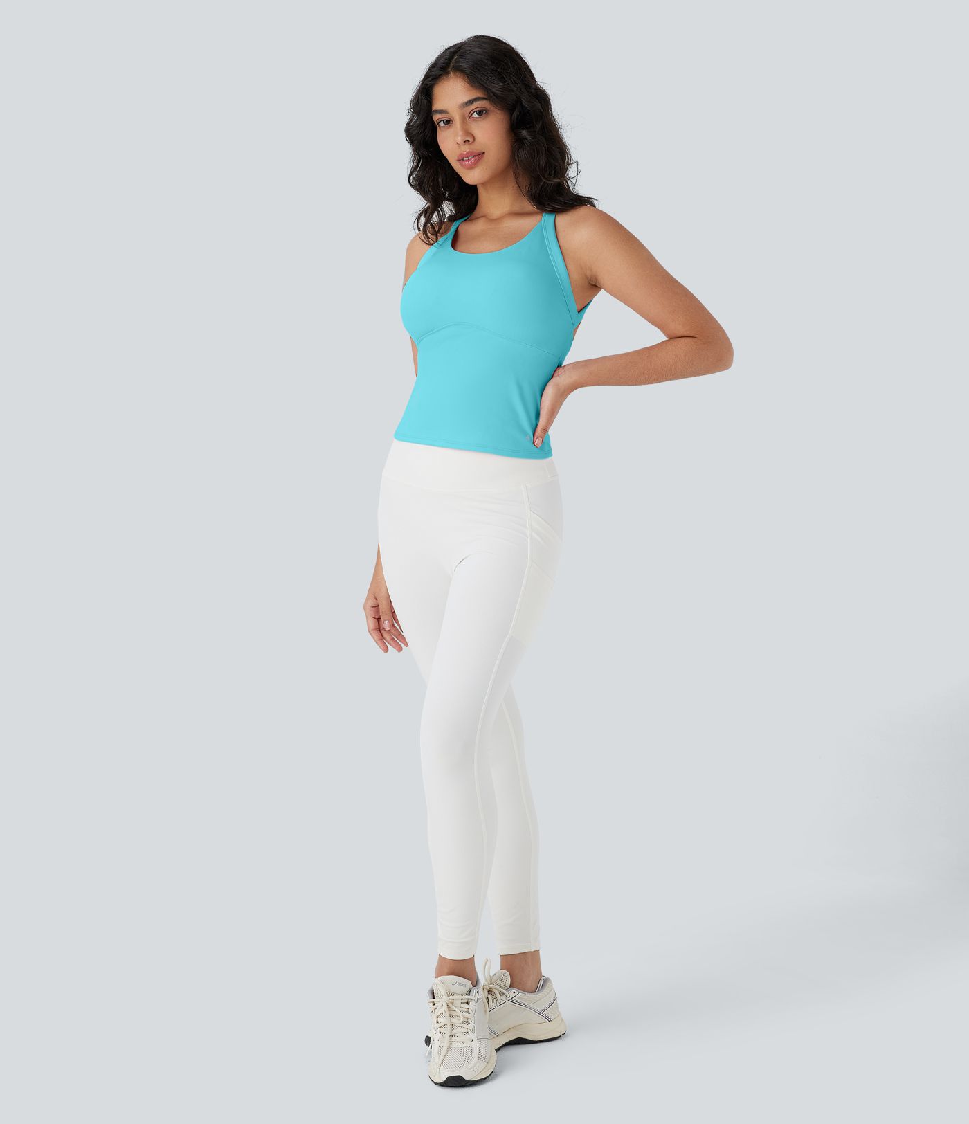 SoftlyZero™ Plush Cut Out Yoga Tank Top D-F Cups