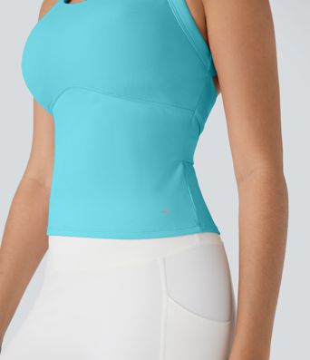 SoftlyZero™ Plush Cut Out Yoga Tank Top D-F Cups