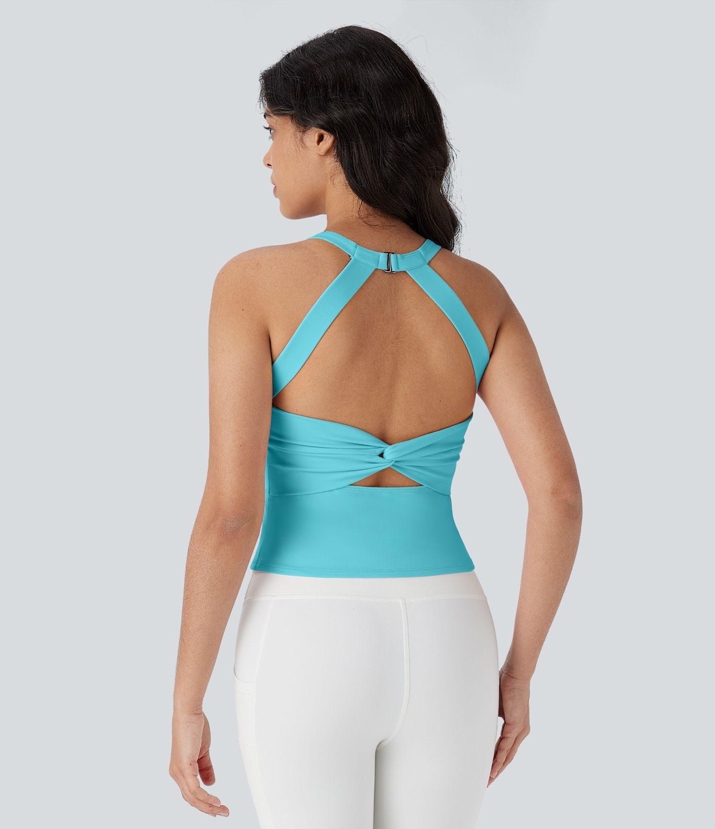 SoftlyZero™ Plush Cut Out Yoga Tank Top D-F Cups