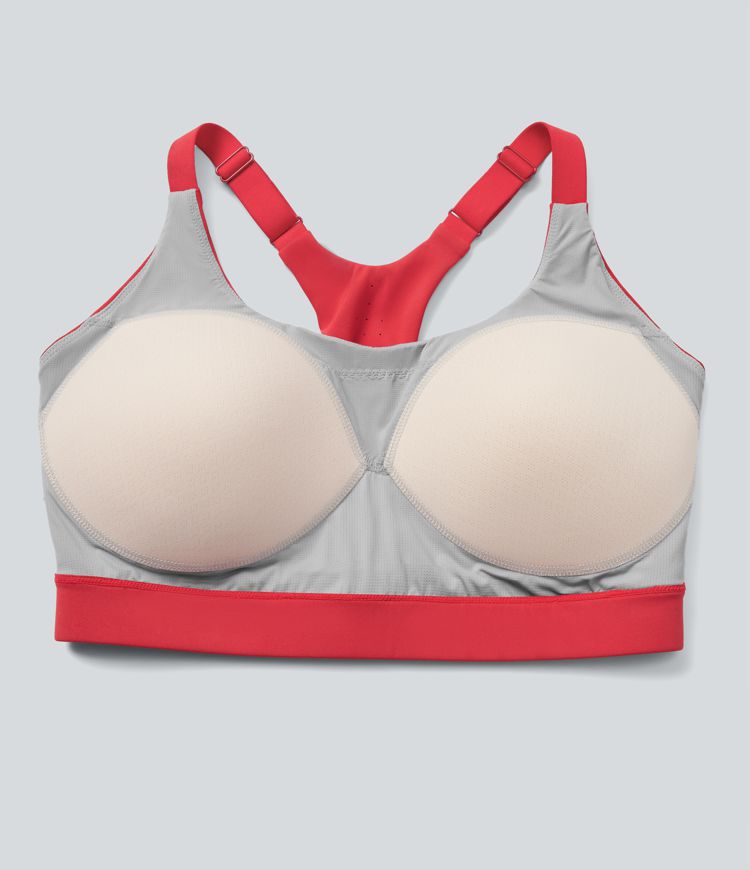 SpeedWave™ Medium Support Molded Cups Perforated Adjustable Hook Quick Dry Training Sports Bra  D-F Cups