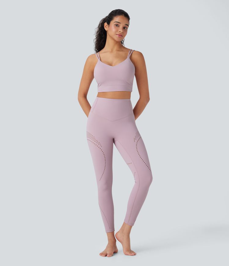 Halara UltraSculpt™ Cool Quick Dry High Waisted Tummy Control Ventilation Perforated Yoga Leggings-UPF 50+