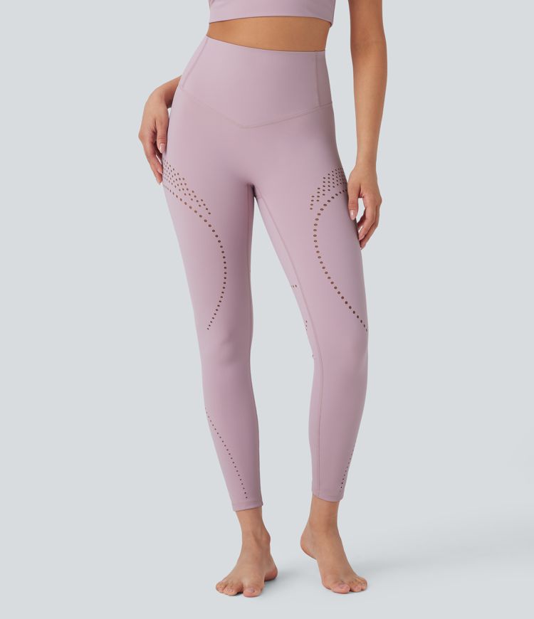 Halara UltraSculpt™ Cool Quick Dry High Waisted Tummy Control Ventilation Perforated Yoga Leggings-UPF 50+
