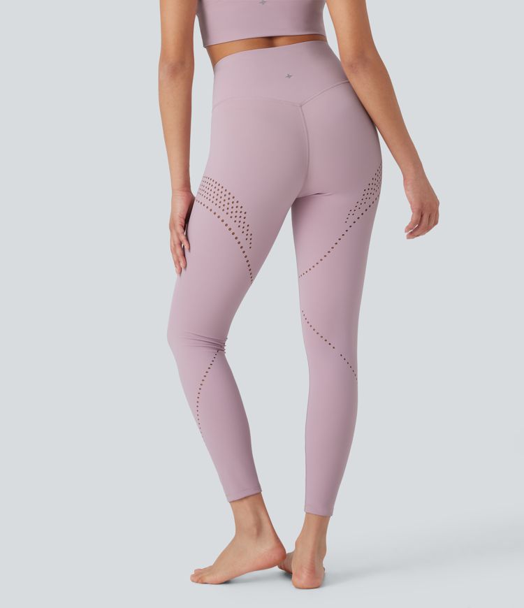 Halara UltraSculpt™ Cool Quick Dry High Waisted Tummy Control Ventilation Perforated Yoga Leggings-UPF 50+