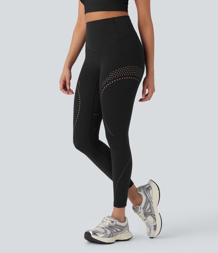 Must Halara UltraSculpt™ Cool Quick Dry High Waisted Tummy Control Ventilation Perforated Yoga Leggings-UPF 50+ / 1