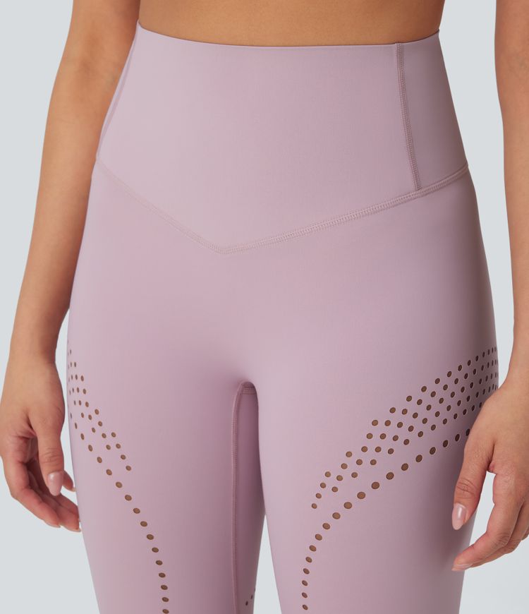 Halara UltraSculpt™ Cool Quick Dry High Waisted Tummy Control Ventilation Perforated Yoga Leggings-UPF 50+