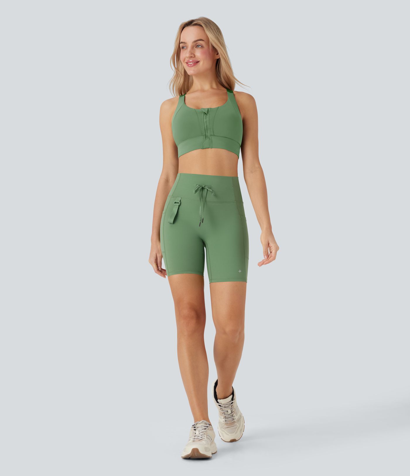 Halara UltraSculpt™ High Waisted Butt Lifting Tummy Control Loop Running Biker Shorts 7'' with Pockets