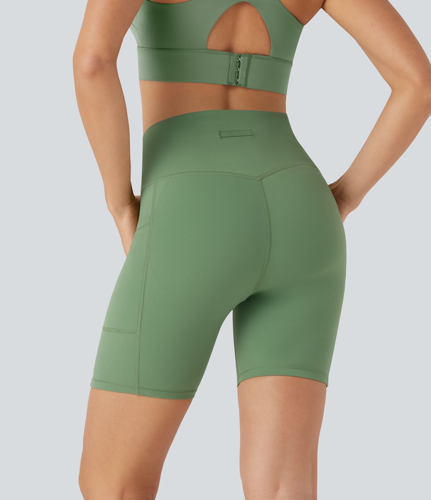 Halara UltraSculpt™ High Waisted Butt Lifting Tummy Control Loop Running Biker Shorts 7'' with Pockets