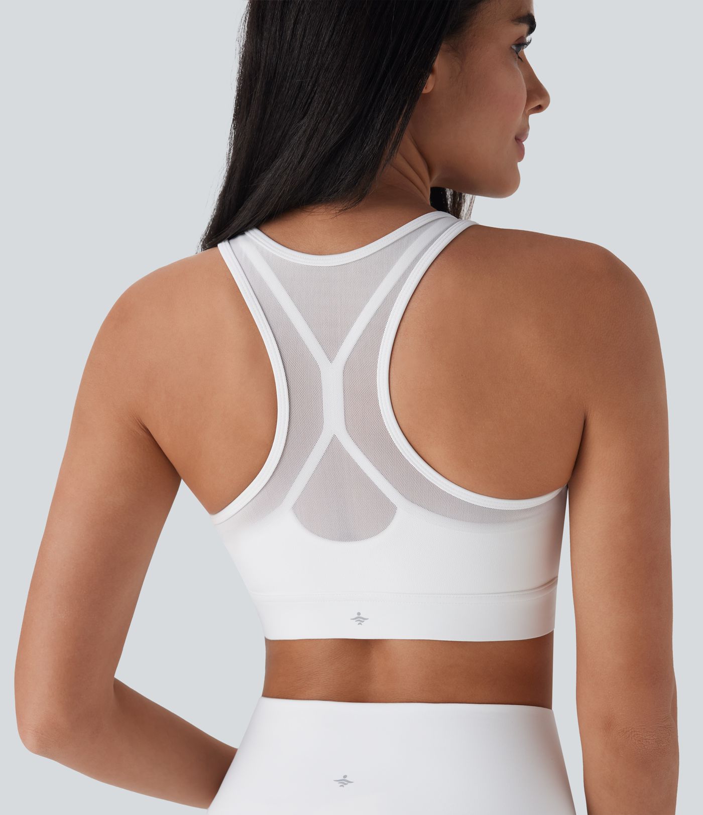 SpeedWave™ Mittleres Support Racerback Kontrast Mesh Schnelltrocknender Trainings-Sport-BH