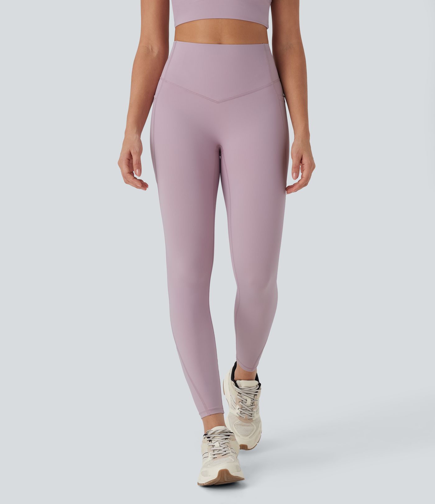 Leggings yoga Halara UltraSculpt™ SoCinched fresco secado rápido tiro alto control abdomen corte bolsillo - UPF 50+