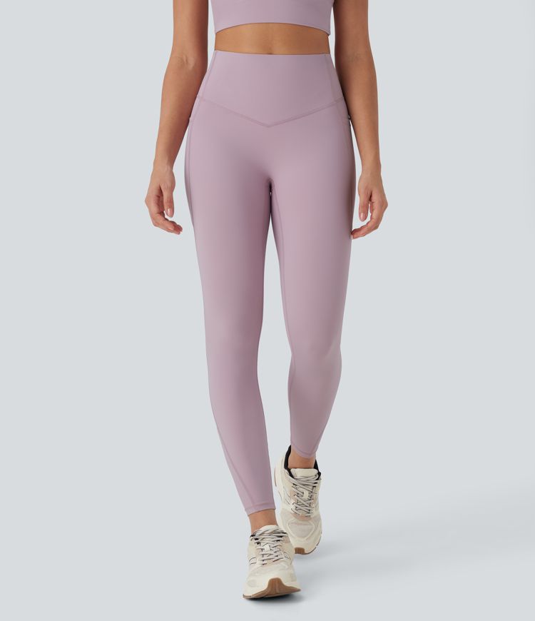 Leggings yoga Halara UltraSculpt™ SoCinched fresco secado rápido tiro alto control abdomen corte bolsillo - UPF 50+