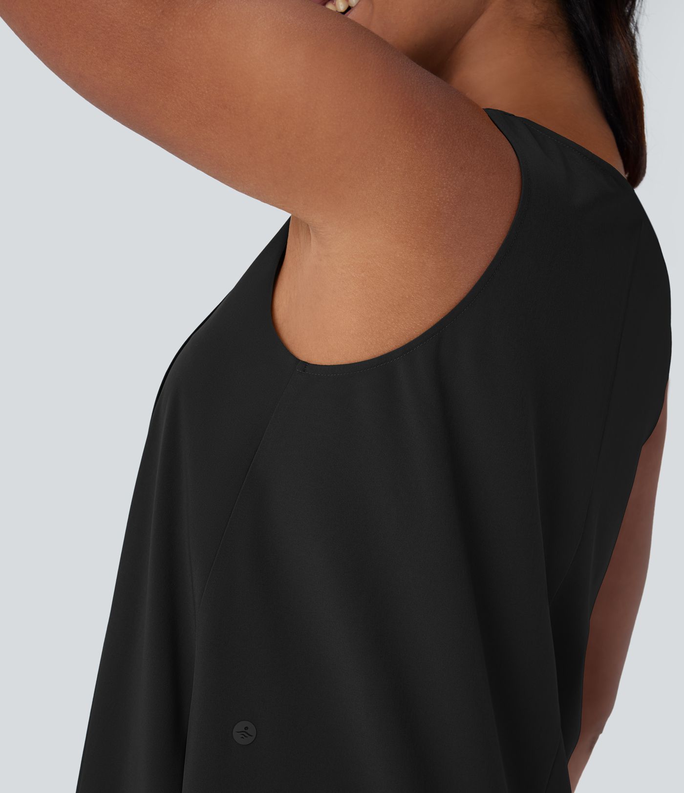 Breezeful™ V Neck Sleeveless Layered Flowy Quick Dry Midi Casual Dress