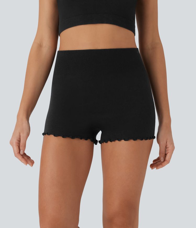 Short d'intérieur 6,5 cm taille haute avec finitions ondulées sans couture OneForm Seamless Flow