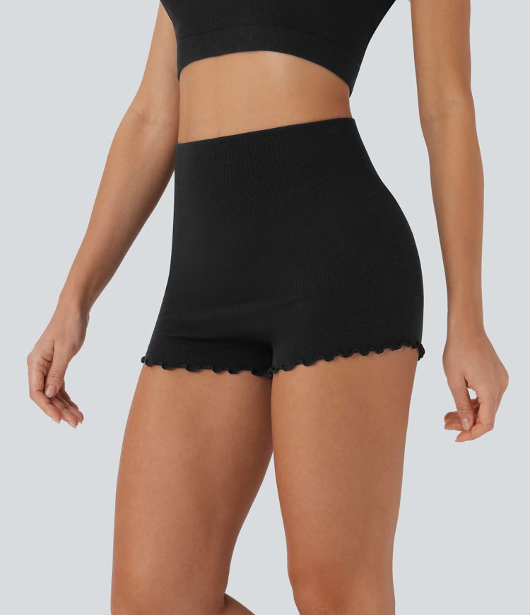 Short d'intérieur 6,5 cm taille haute avec finitions ondulées sans couture OneForm Seamless Flow