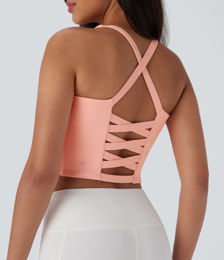 Kurzes Yoga-Tanktop für D-F-Körbchen